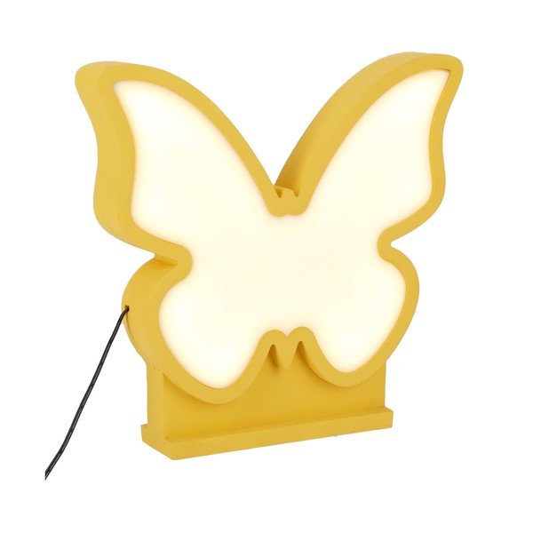 Veioză pentru copii galbenă Butterfly – Candellux Lighting-image-1