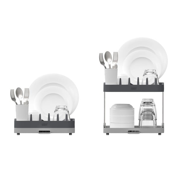 Scurgător de vase gri cu două nivele Duo – Joseph Joseph-image-2