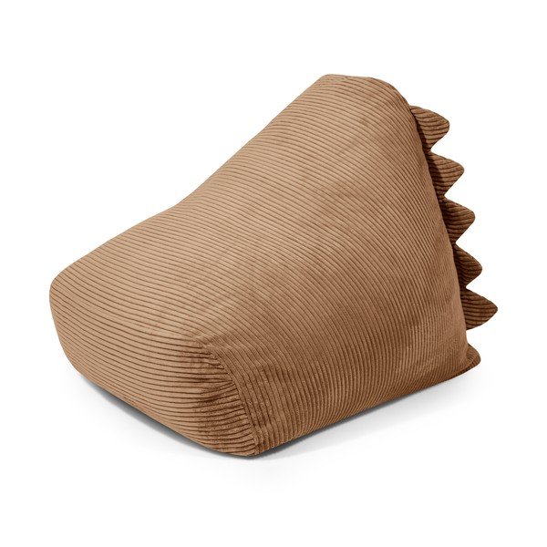 Fotoliu puf pentru copii maro cu tapițerie din catifea reiată Snug 80 Dragon – SLOWDOWN