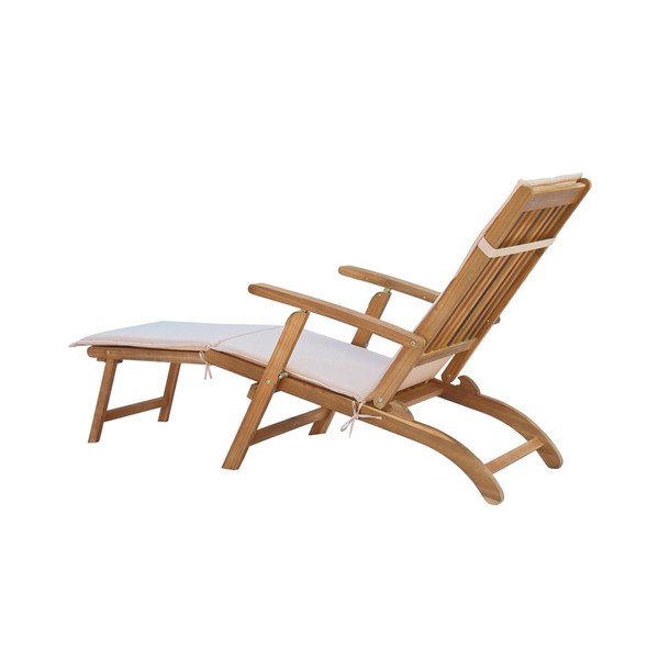 Șezlong de grădină din lemn de salcâm SOB Garden, alb-image-4