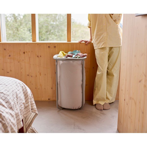 Coș de rufe gri deschis din material textil 50 l Duo – Joseph Joseph-image-2