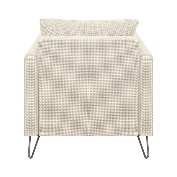 Fotoliu crem cu tapițerie din chenille Freya – Ropez-image-2