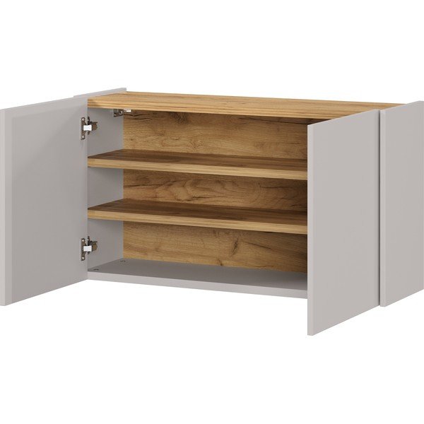 Dulap crem cu aspect de lemn de stejar suspendat 93x52x29 cm Libbiano – Germania-image-1