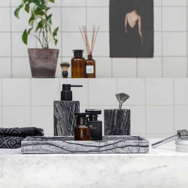 Dozator de săpun lichid negru din marmură 0.2 l Marble – Mette Ditmer Denmark-image-1