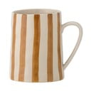 Cană galben ocru-albă din gresie 440 ml Begonia – Bloomingville