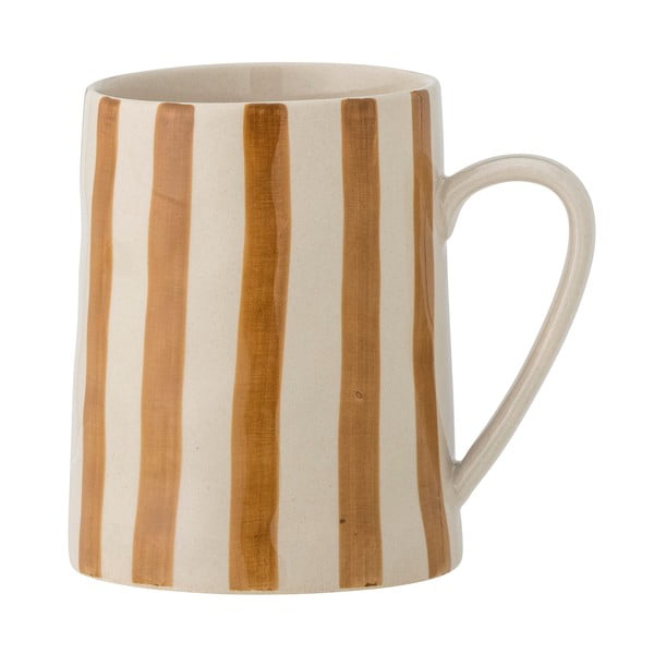 Cană galben ocru-albă din gresie 440 ml Begonia – Bloomingville