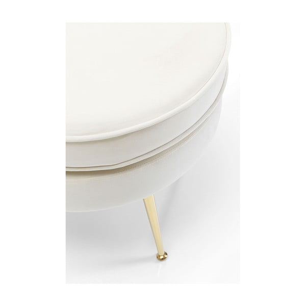 Taburet alb cu tapițerie din catifea Water Lily – Kare Design-image-2