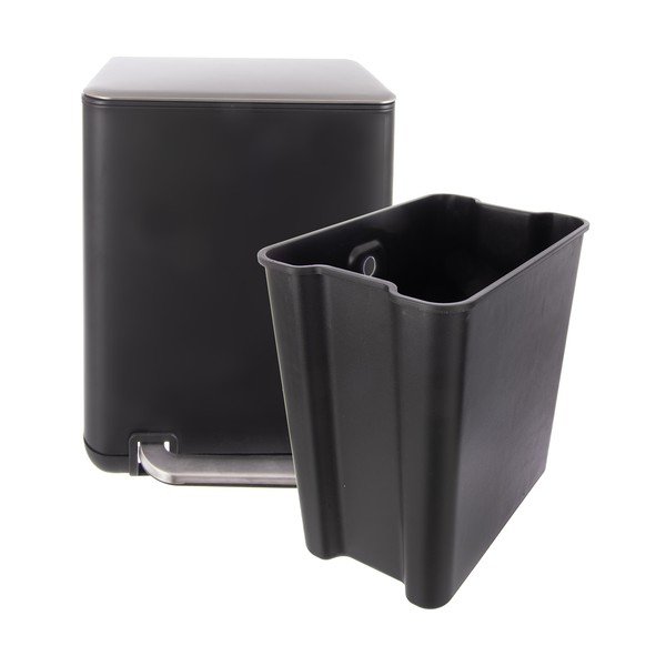 Coș de gunoi negru cu pedală din oțel inoxidabil 20 l Black – Orion-image-4