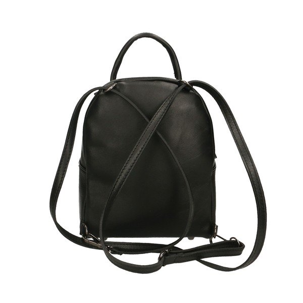 Rucsac negru din piele Chicca Borse-image-4