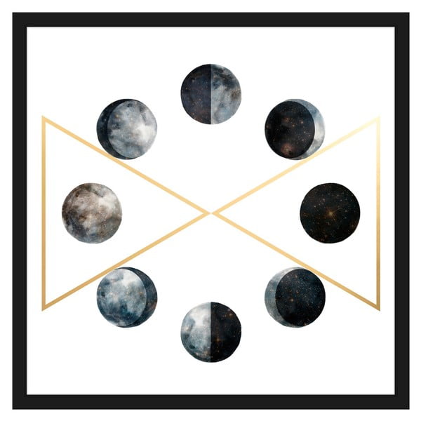 Tablou pe pânză Marmont Hill Moon Phases, 41 x 41 cm