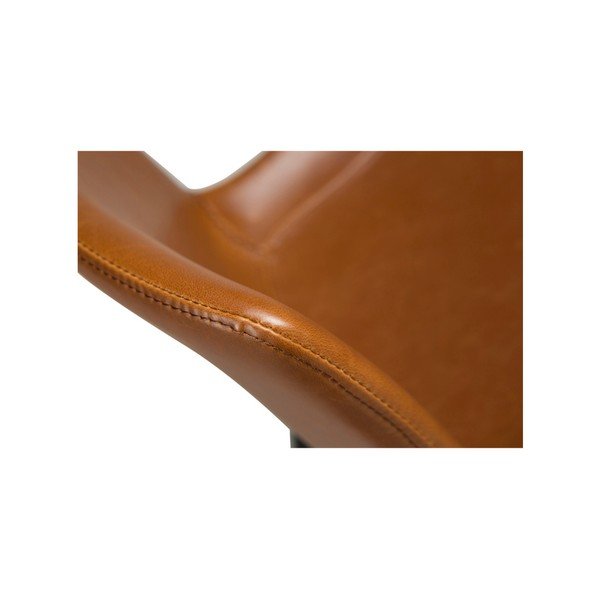 Scaun de bar din piele artificială DAN-FORM Denmark Hype, maro deschis-image-4
