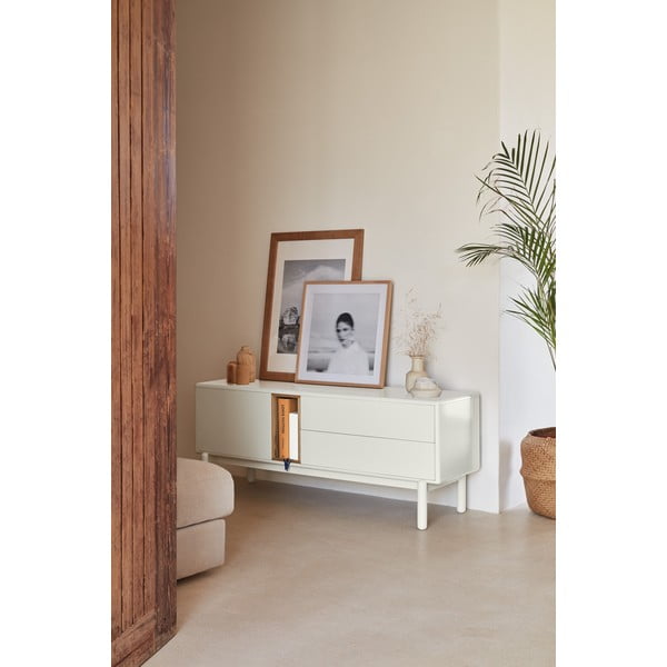 Comodă TV crem 140x56x40 cm Corvo – Teulat-image-1