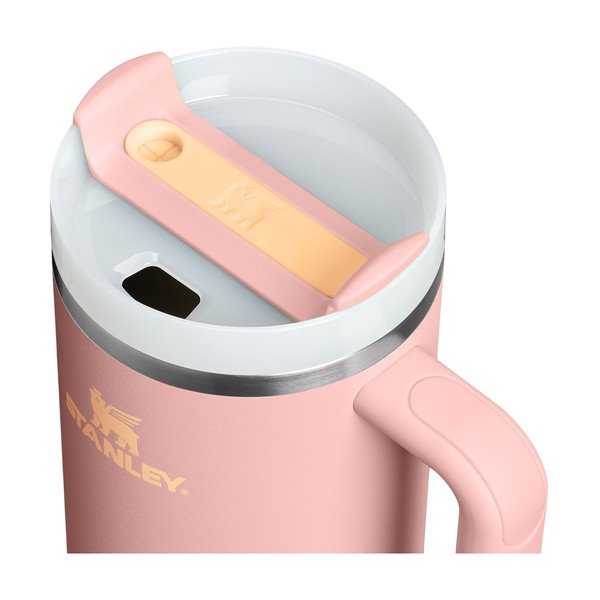 Termos piersică cu pai din oțel inoxidabil 1,18 l Quencher H2.O FlowState™ Tumbler Peach Rose – Stanley-image-1