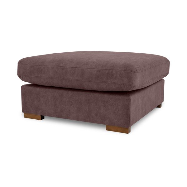 Taburet maro închis cu tapițerie din imitație de piele Hamburg – Scandic-image-2