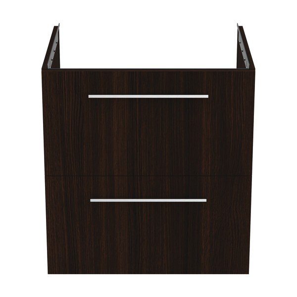 Dulap sub chiuvetă maro închis suspendat cu aspect de lemn de stejar 60x63 cm i.Life B – Ideal Standard