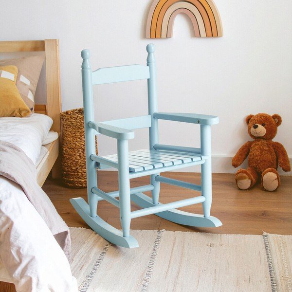Scaun de copii albastru din lemn de plop – Premier Housewares-image-3