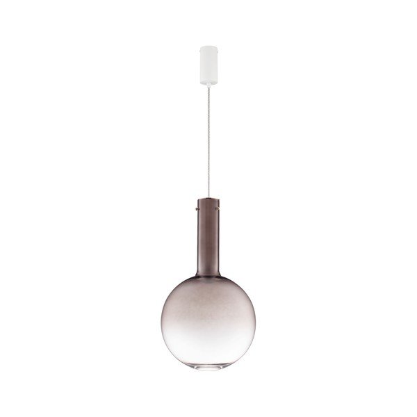 Lustră maro LED cu intensitate reglabilă din sticlă ø 30 cm Nostos – Nova Luce