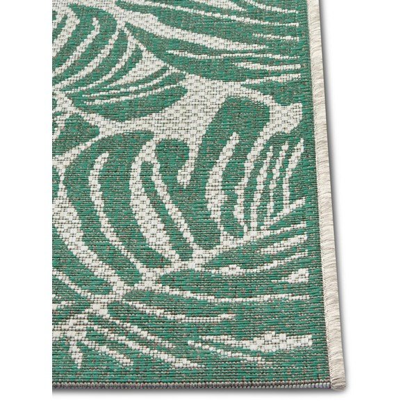 Covor adecvat pentru exterior NORTHRUGS Monstera, 70 x 200 cm, verde - bej-image-2