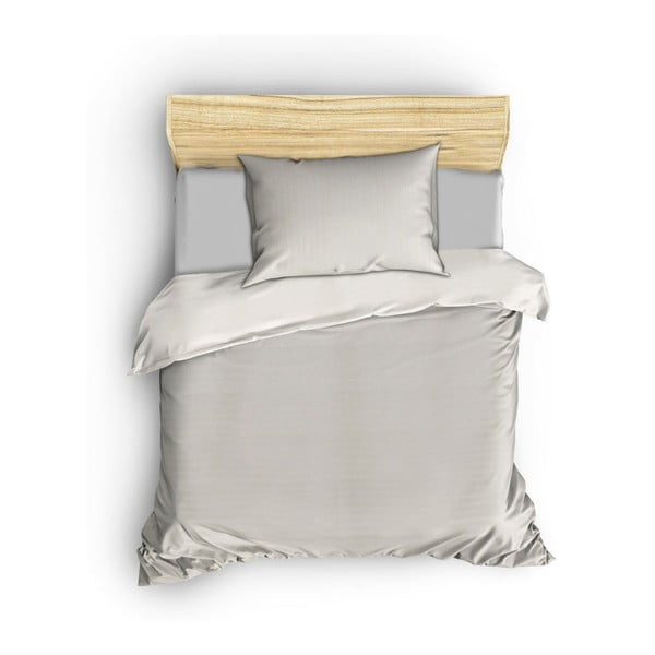 Lenjerie de pat crem din bumbac satinat pentru pat de o persoană 140x200 cm Lilyum – Mijolnir-image-2