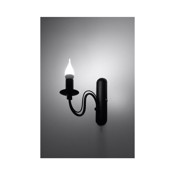 Aplică de perete neagră din metal Fiorano – Sollux-image-1