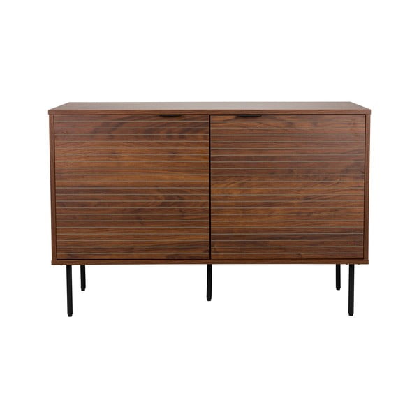 Comodă maro cu aspect de lemn de nuc 110x74x40 cm Stripes – White Label