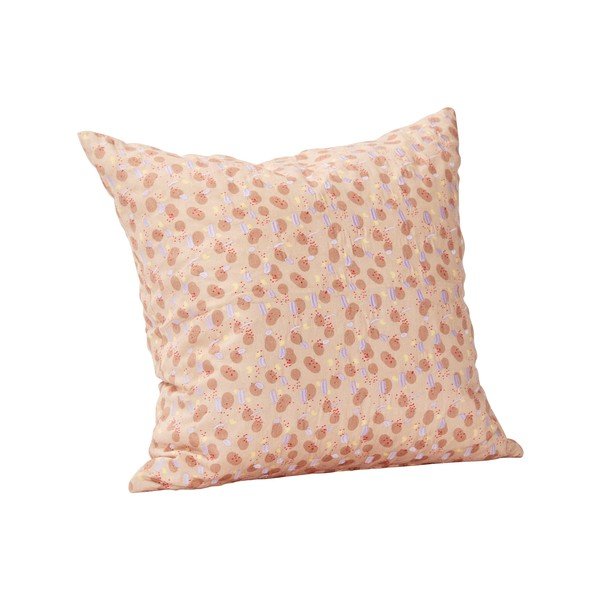 Pernă din bumbac Hübsch Spot, 50 x 50 cm, roz - bej