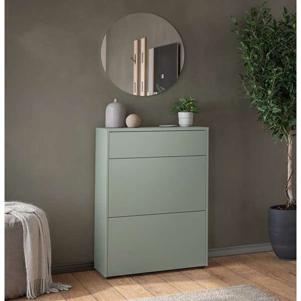 Dulap verde prăfuit cu aspect mat 70x99x34 cm Binetto – Germania-image-1
