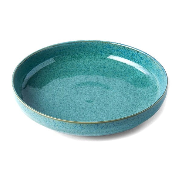 Farfurie turcoaz adâncă din ceramică ø 20 cm Peacock – MIJ