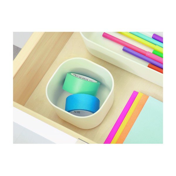 Cutie pentru depozitare iDesign Eco Bin, 9,14 x 9,14 cm, alb-image-2