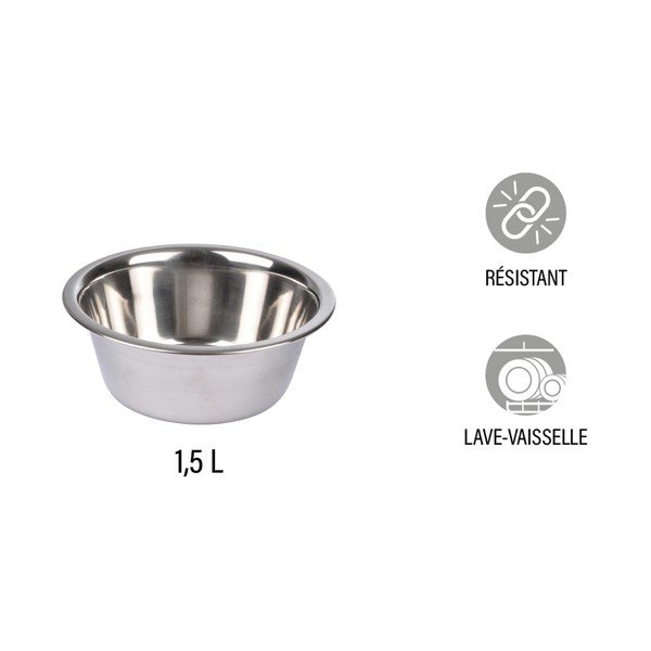 Bol pentru animale pentru câini din oțel inoxidabil ø 21 cm – Love Story-image-1