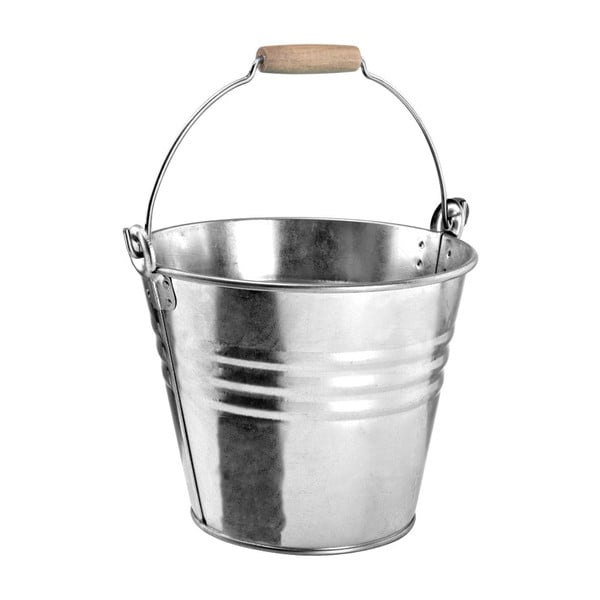 Gălețică decorativă Butlers Zinc Bucket, ⌀ 16 cm, argintiu