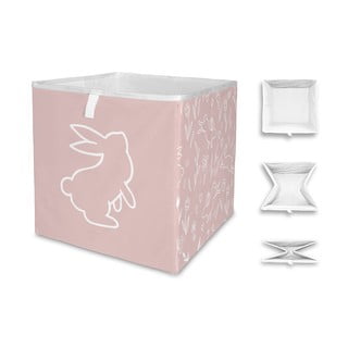 Cutie de depozitare roz din țesătură pentru copii Sweet Bunnies - Butter Kings