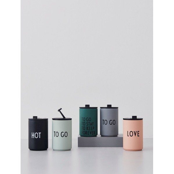 Cană termos neagră 350 ml Hot – Design Letters-image-1