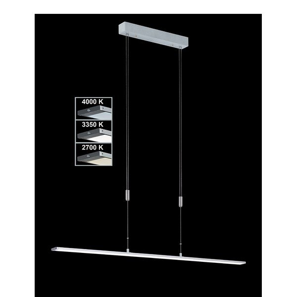 Lustră argintie LED cu intensitate reglabilă din metal Metz – Fischer & Honsel-image-1