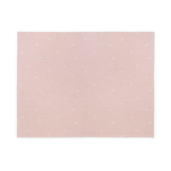 Covor manual din bumbac pentru copii Naf Naf Stars, 160 x 120 cm, roz
