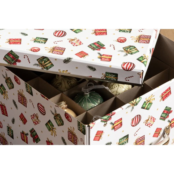 Cutie de depozitare din carton cu capac, decorativă 37x50x15 cm Engla Christmas Storage – Bigso-image-3