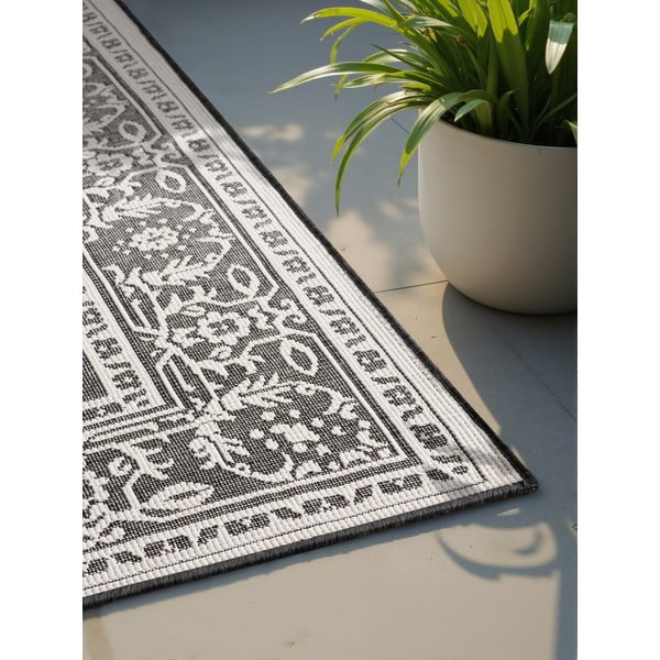 Covor pentru exterior și interior alb-negru 200x290 cm Duet Kona – NORTHRUGS-image-4