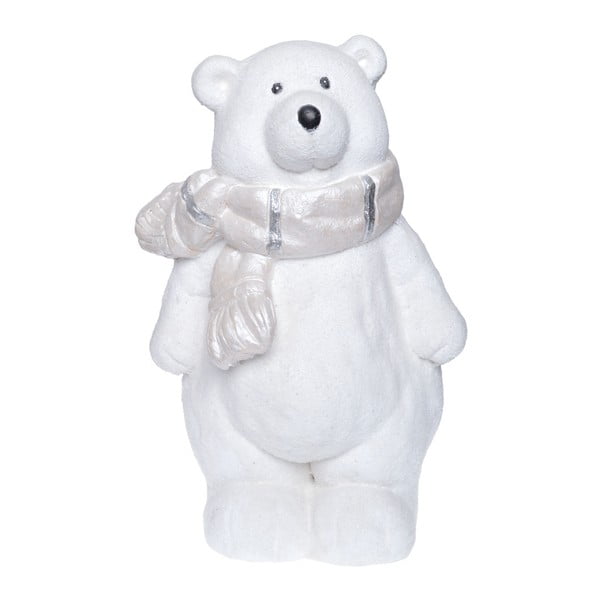 Statuetă decorativă din ceramică Ewax Polar Bear, înălțime 39 cm, alb