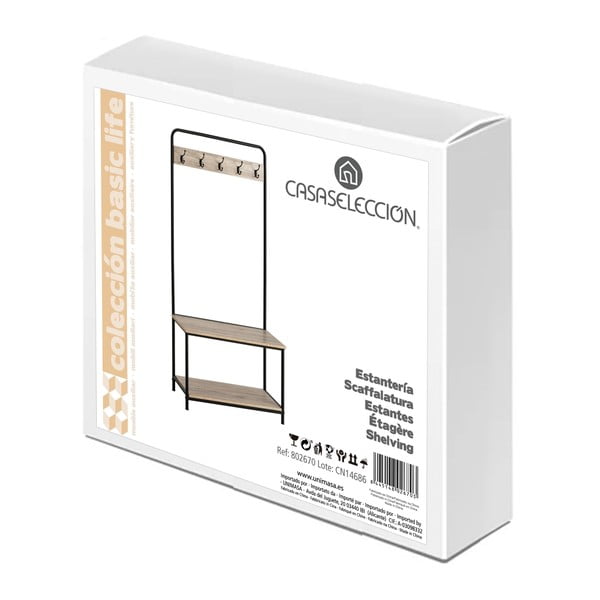 Set pentru hol negru/cu aspect de lemn de stejar – Casa Selección-image-3