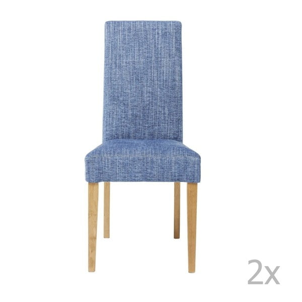 Set 2 scaune cu picioare din lemn de fag Kare Design Salty, albastru