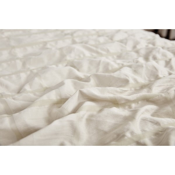 Lenjerie de pat bej din țesătură crep pentru pat de o persoană 140x200 cm Naomi – My House-image-3