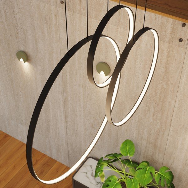 Lustră neagră LED din aluminiu RIO – Thoro-image-4