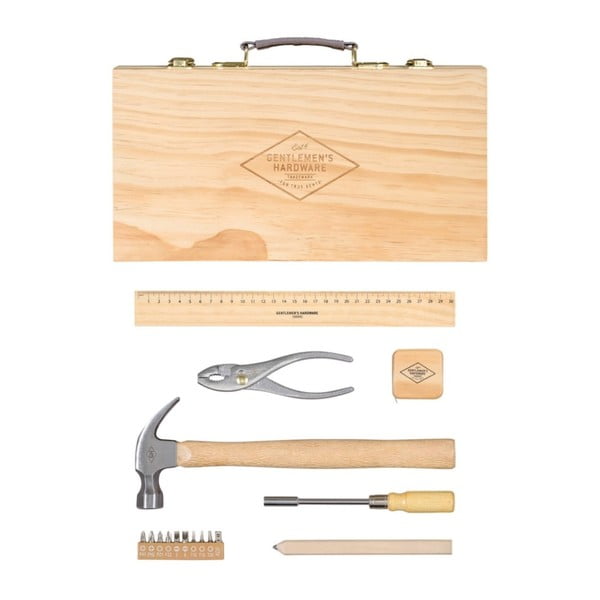 Set de unelte în cutie de lemn de fag Gentlemen's Hardware Box