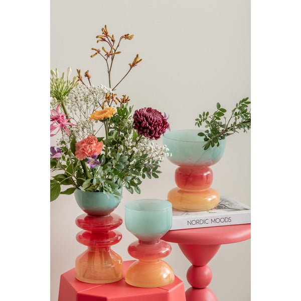Vază roșie/albastră din sticlă (înălțime 20,5 cm) Summer Vibes – PT LIVING-image-1