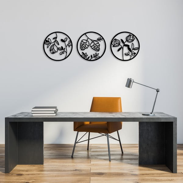 Decorațiune de perete din metal Floral – Wallity-image-1