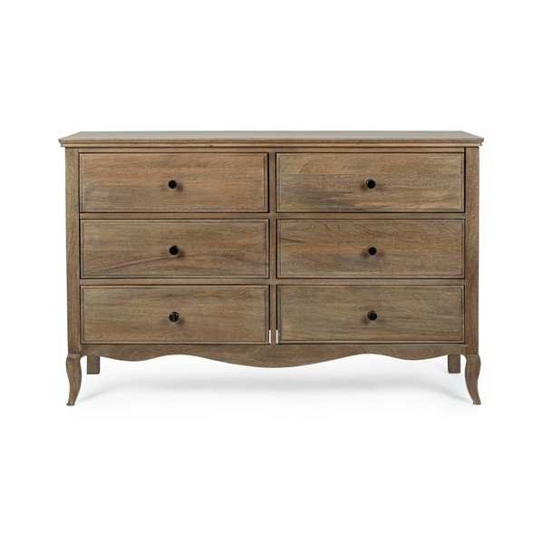 Comodă în culoare naturală închisă din lemn de mango 125x80x42 cm Domitille – Bizzotto