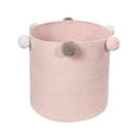 Coș de jucării pentru copii roz deschis din material textil ø 30x30 cm Bubbly – Lorena Canals
