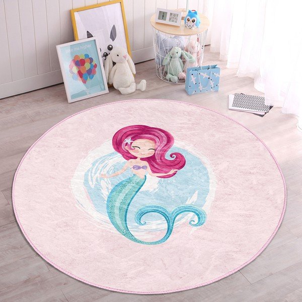 Covor pentru copii roz ø 80 cm Comfort – Mila Home-image-4