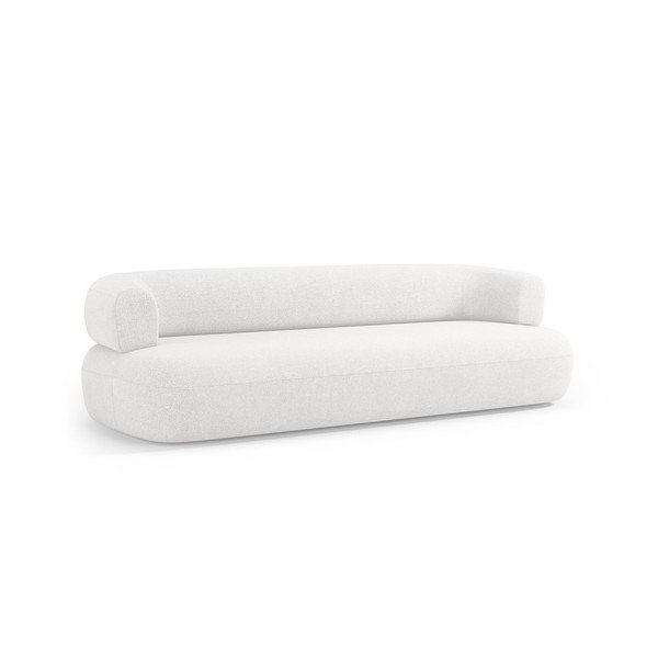 Canapea fildeș cu tapițerie din țesătură bouclé 200 cm Jenny – Micadoni -image-2