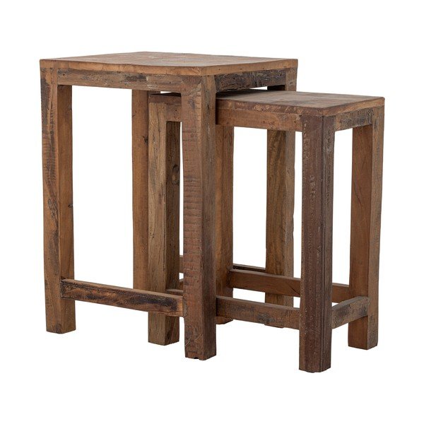 Măsuțe auxiliare 2 buc. din lemn reciclat 40x36 cm Galen – Bloomingville-image-3